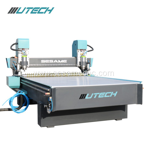 double spindle cnc metal engraving router machine